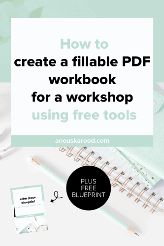 How to create a fillable PDF workbook for an online workshop using free tools