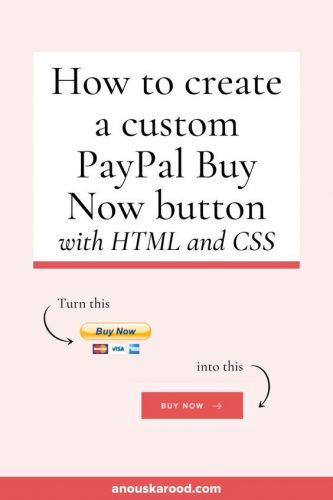 How to create a custom PayPal Buy Now button with HTML and CSS