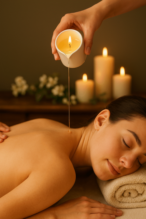 🕯️Therapeutische Kaarsmassage – Luxe Verwenarrangement - 60 minuten