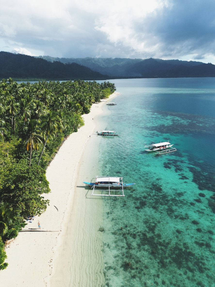 White beach near Port Barton in northern Palawan, Philippines