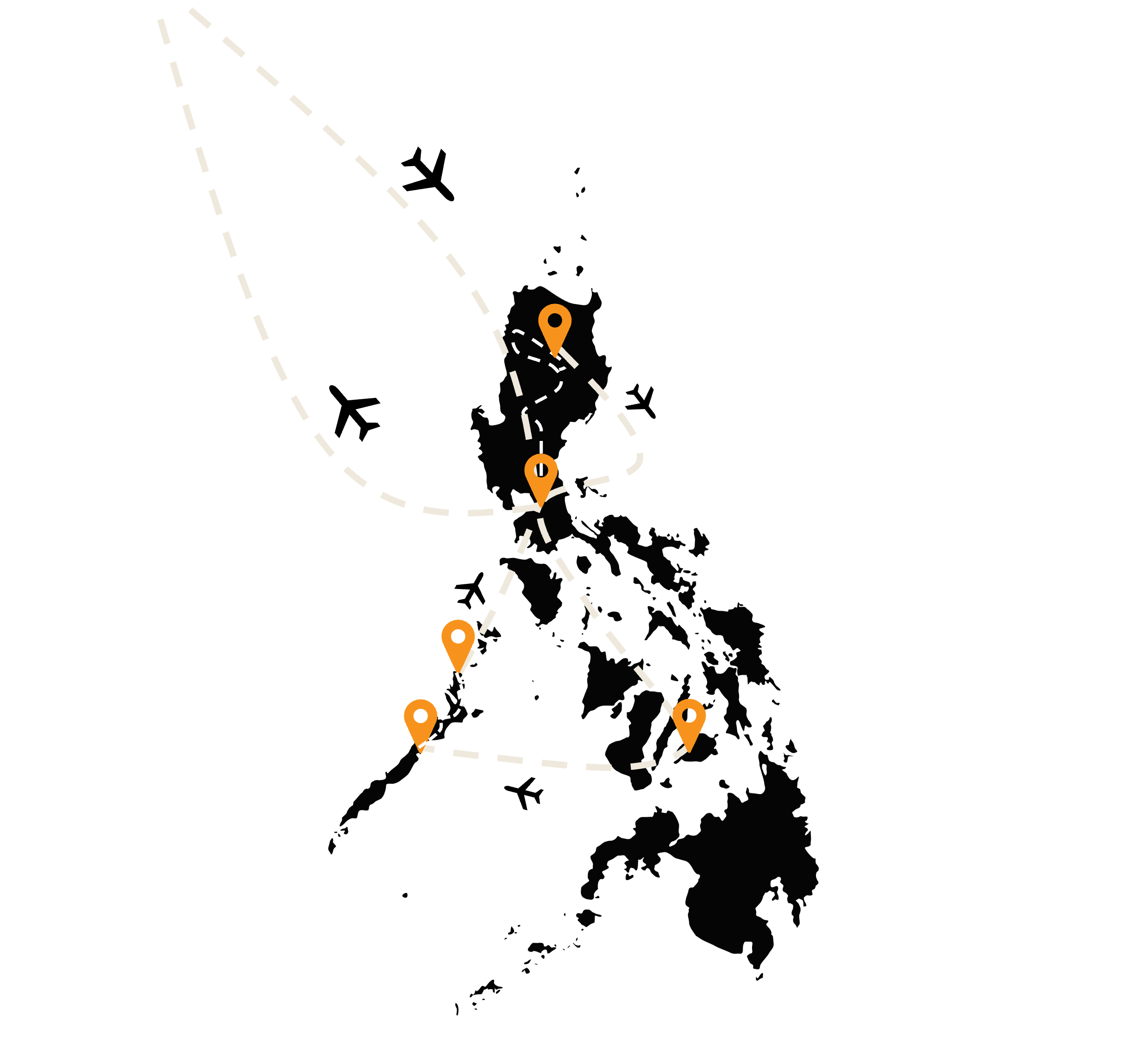 Routekaart Authentiek Filipijnen rondreis
