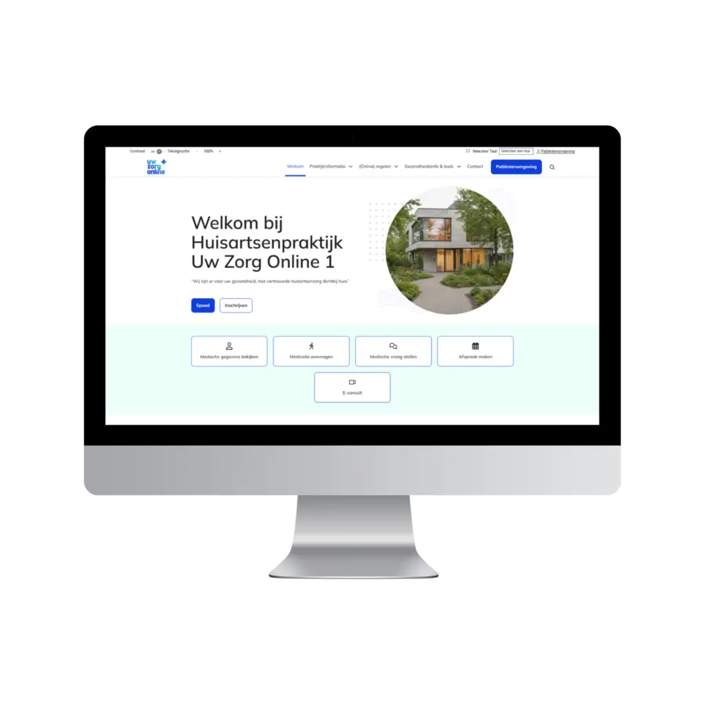 Sample website for GP practice Your care online 1