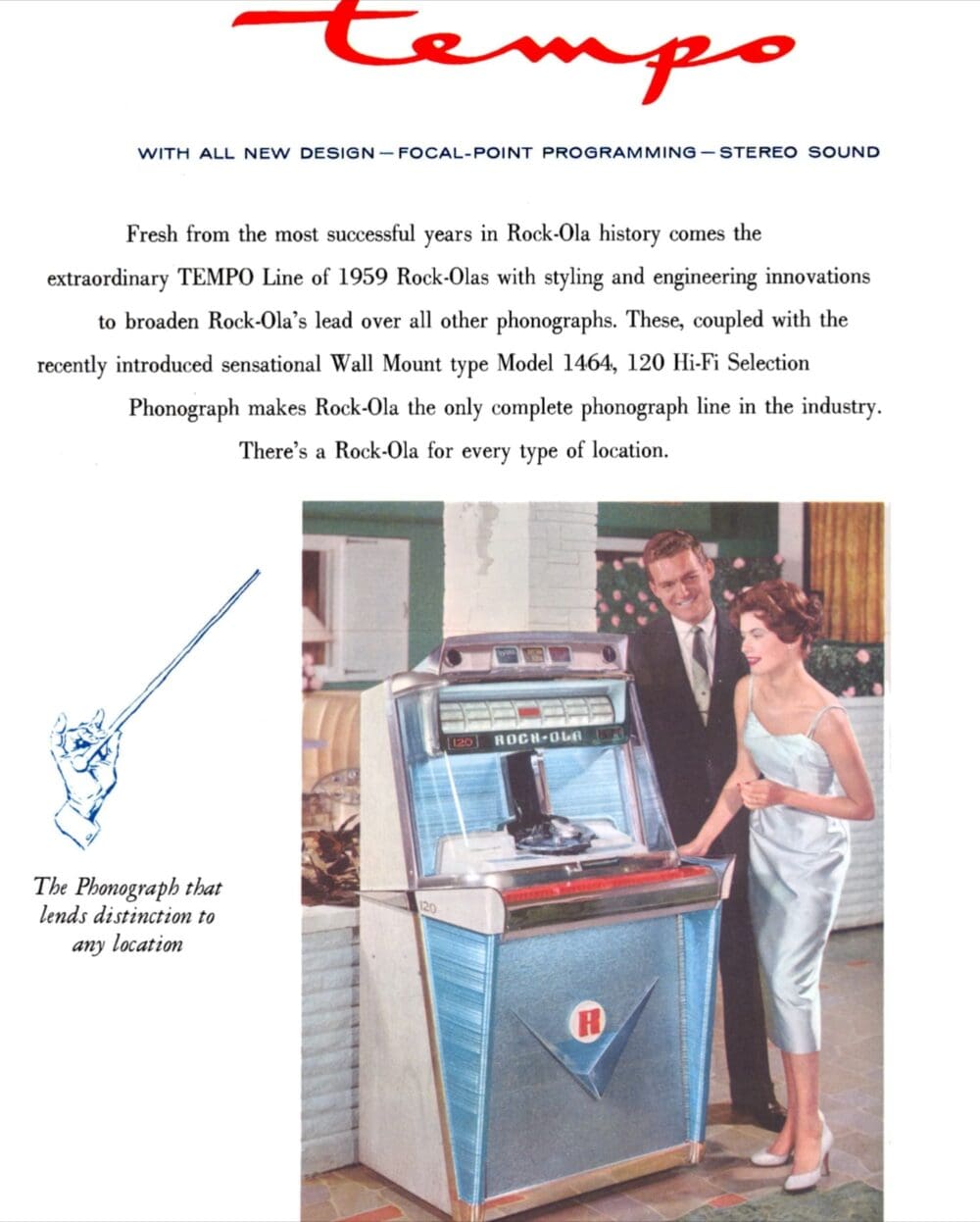RockOla 1468 en 1475 “Tempo” jukebox 1959 - Afbeelding 4