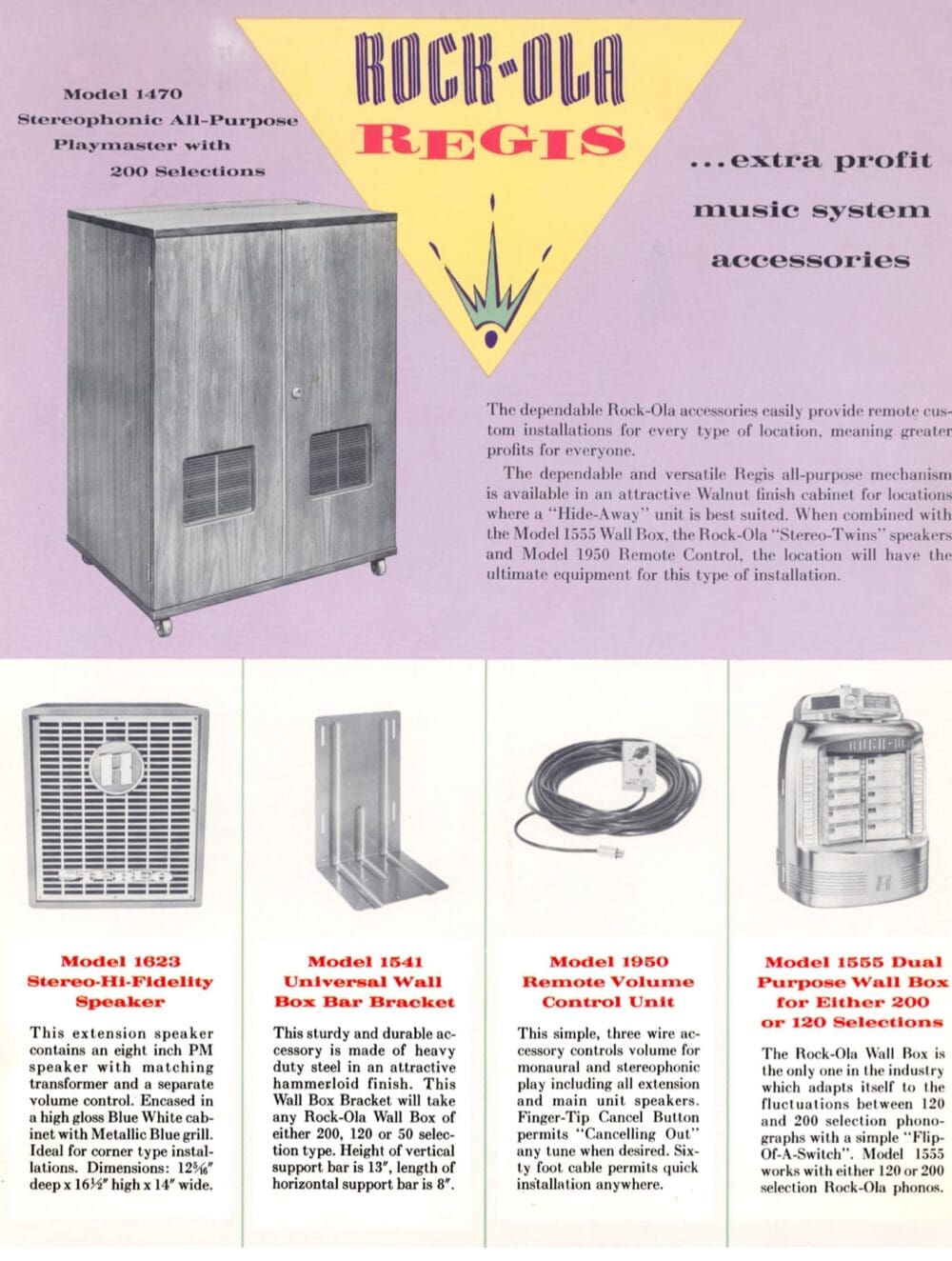 RockOla Regis 1488 en 1495 jukebox 1961 - Afbeelding 3