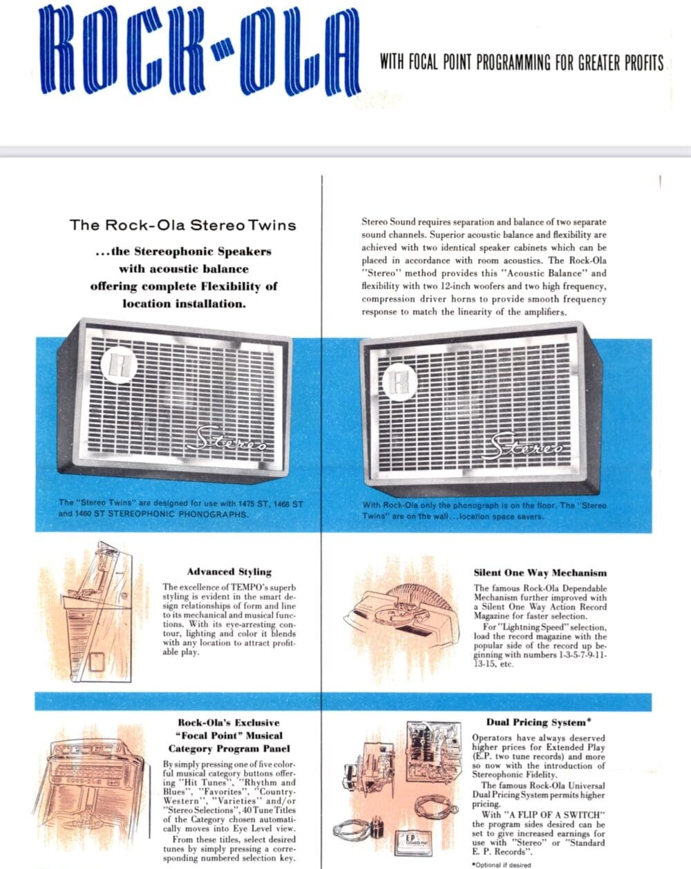 RockOla 1468 en 1475 “Tempo” jukebox 1959 - Afbeelding 3