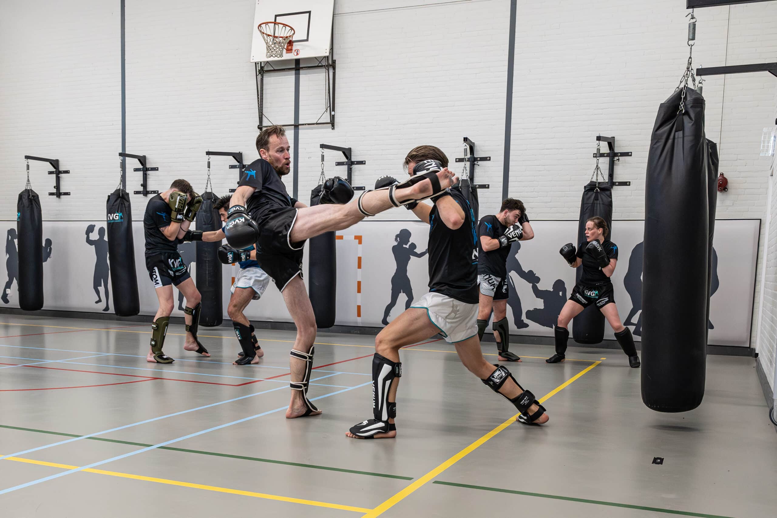 Kickboksen techniek en sparren