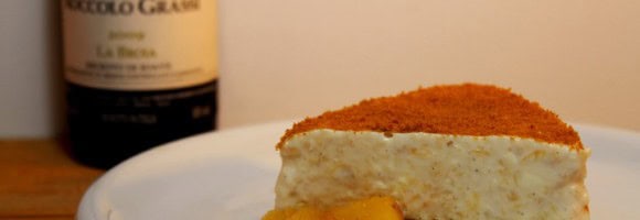Cheesecake met speculaas en kweepeercompote