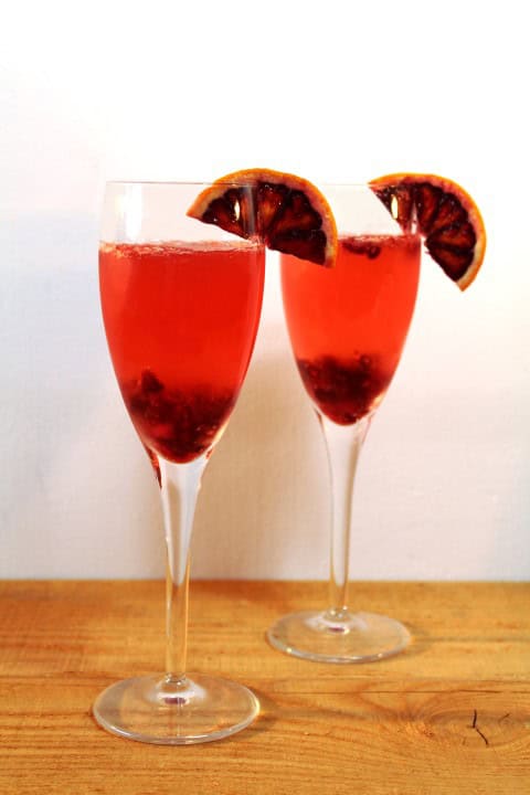Cava cocktail met bloedsinaasappel