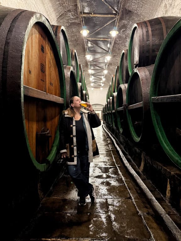 Op bezoek bij de Pilsner Urquell Brouwerij in Pilsen - historische kelder unfiltered Pilsner Urquell