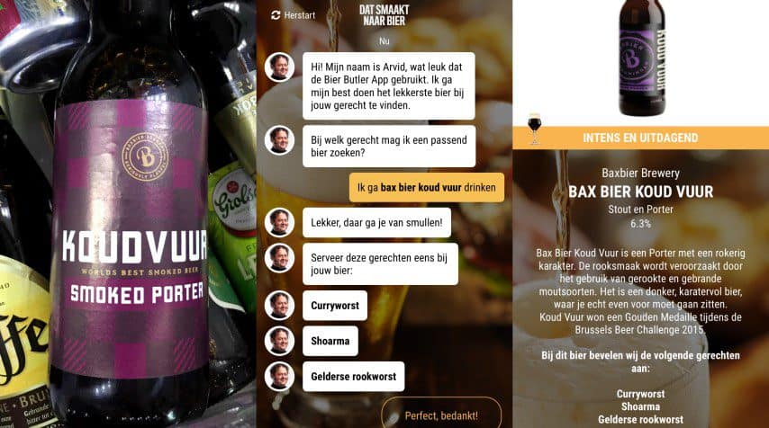 Bier Butler App - Bax Koud Vuur met rookworst