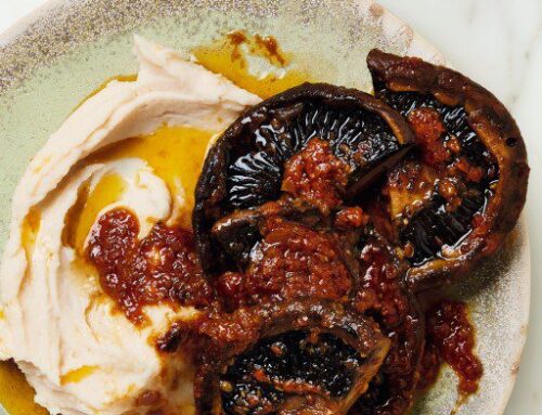 Portobello Steaks met puree van limabonen – Ottolenghi