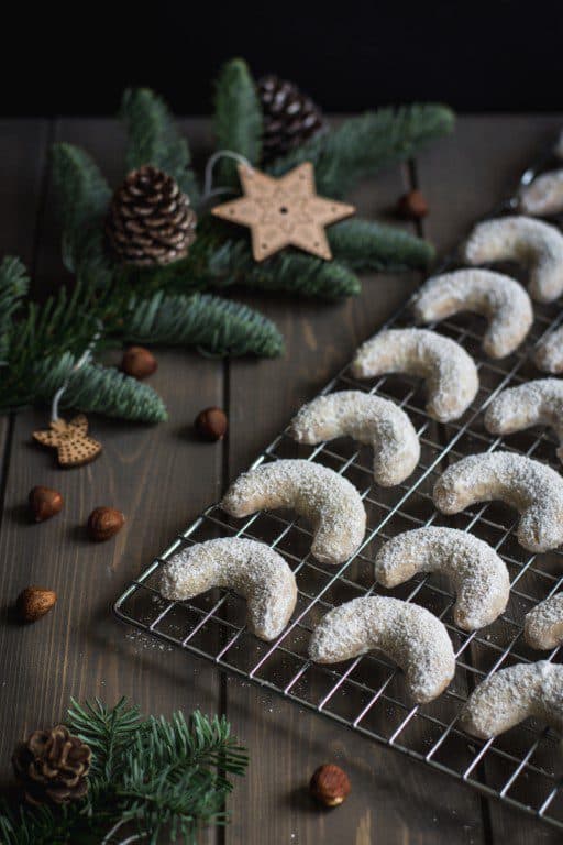 Halve maan koekjes uit Tsjechië vanilkové rohlíčky