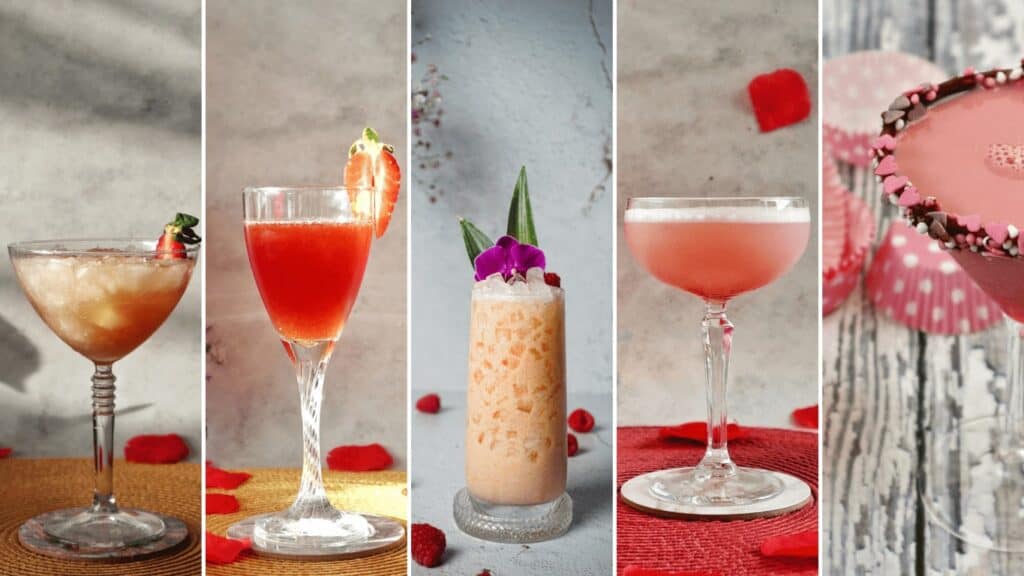 5 romantische cocktails voor Valentijnsdag