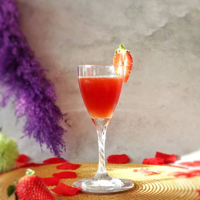 Aardbeien en balsamico cocktail