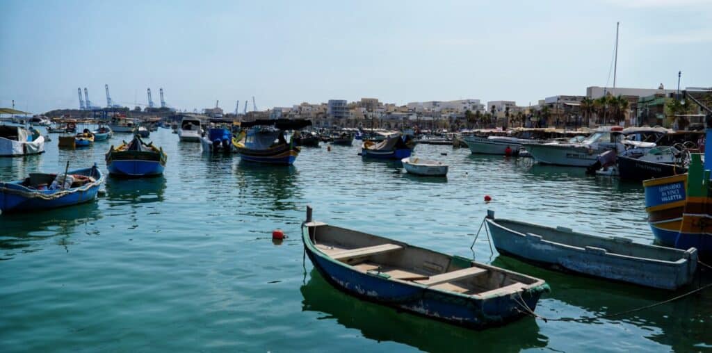 De haven van Marsaxlokk Malta