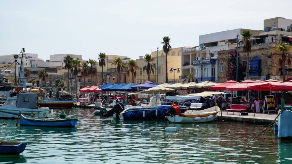 De haven van Marsaxlokk Malta