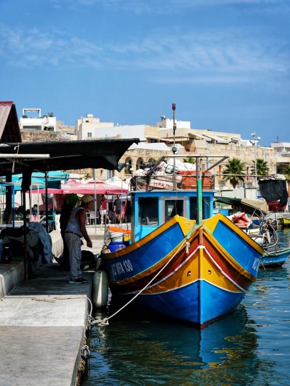 De haven van Marsaxlokk Malta