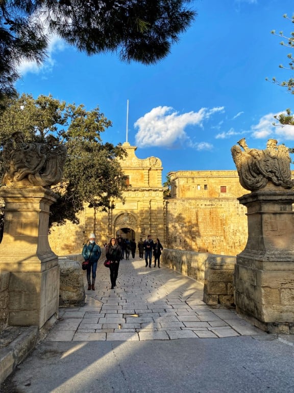 Mdina oude hoofdstad van Malta - poort gebruikt in Game of Thrones