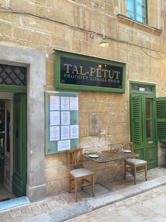 Restaurant Tal Petut Birgu valletta malta