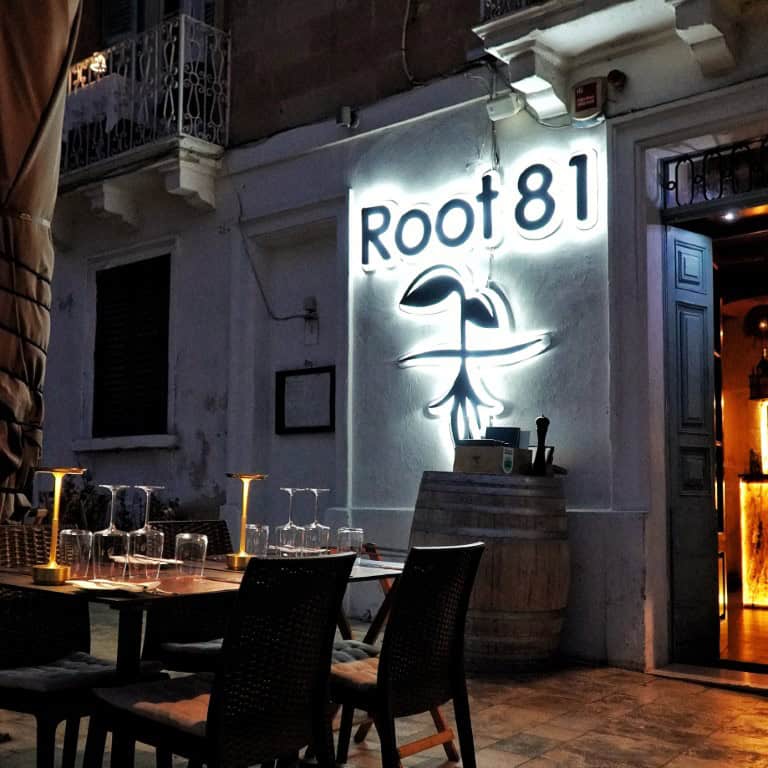 Root 81 restaurant Malta Mdina Rabat