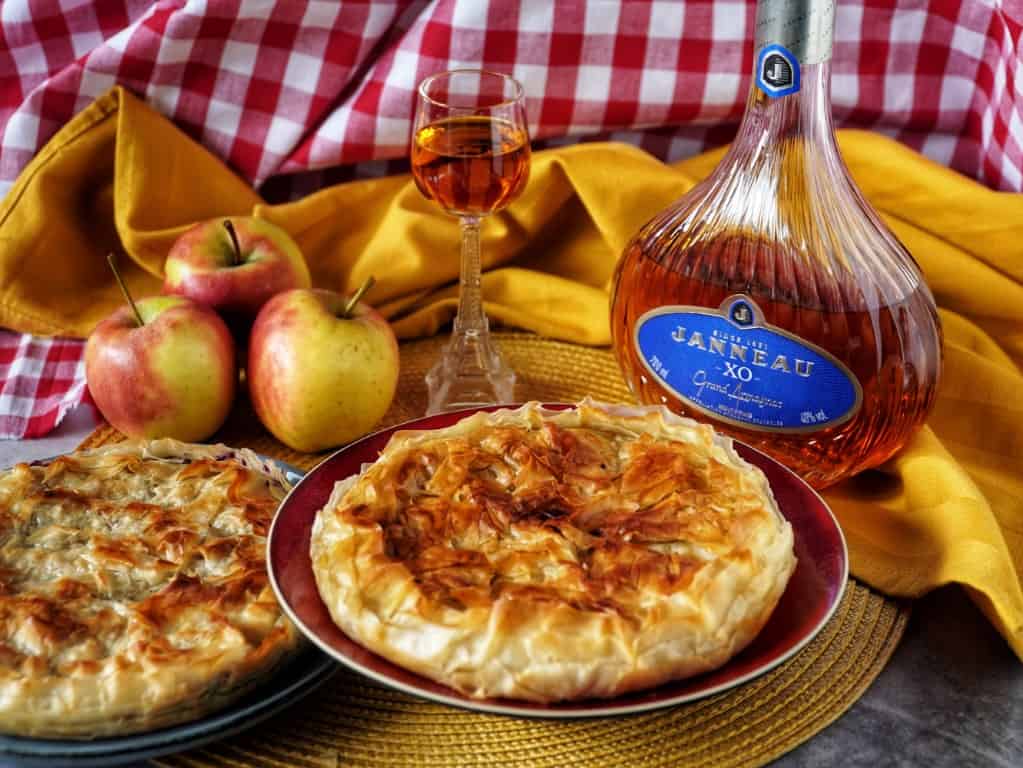 Tourtière Landaise - filotaart met appels en Armagnac