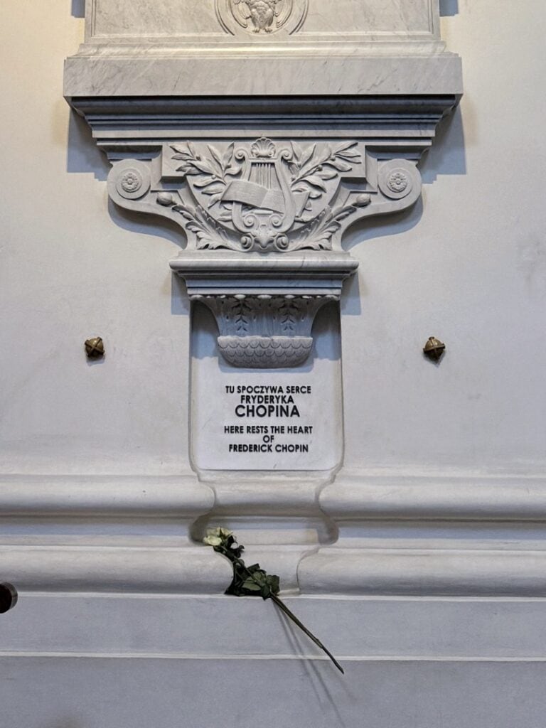 het hart van Chopin op cognac in Warschau