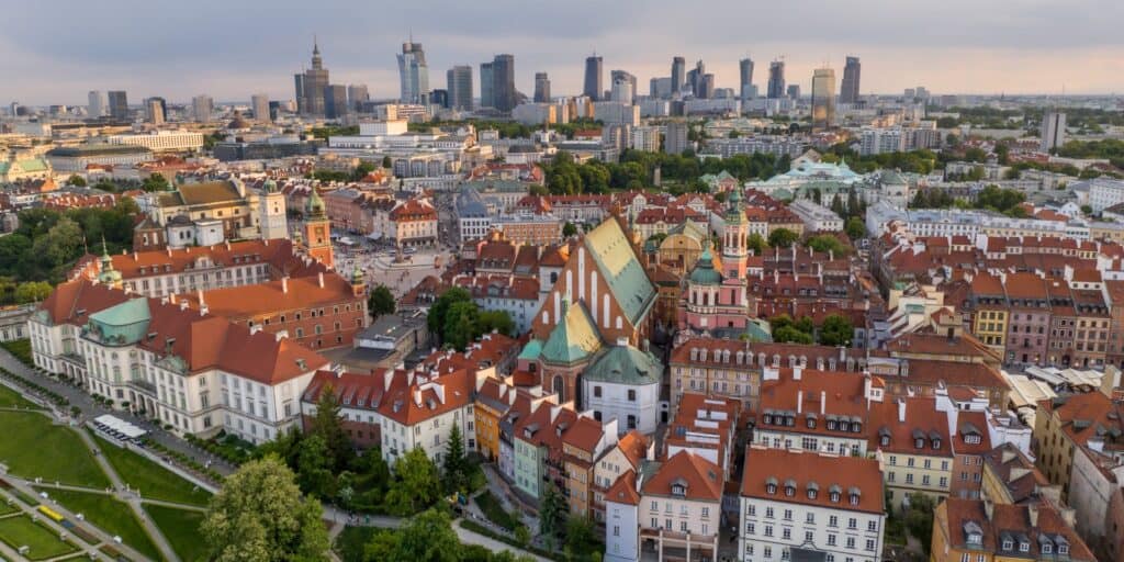 Panorama of Warsaw