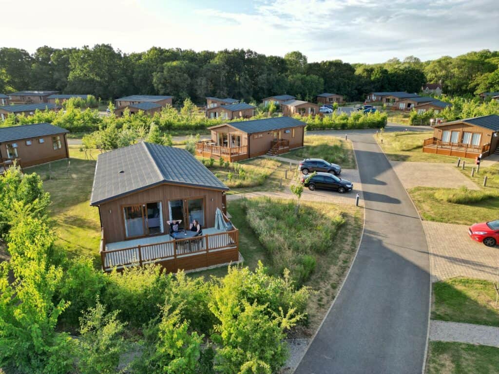 Review Landal Rockingham Forest in Northamptonshire - drone shot