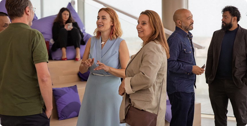 Business professionals networking