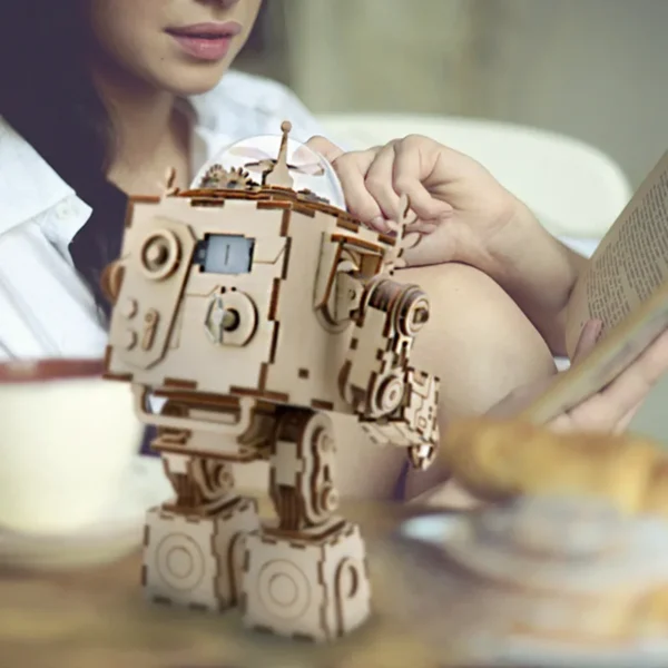 am601 18 AM601 Orpheus - Houten bouwpakket 3D Puzzel Robot Steampunk Robotime/ROKR/Rolife