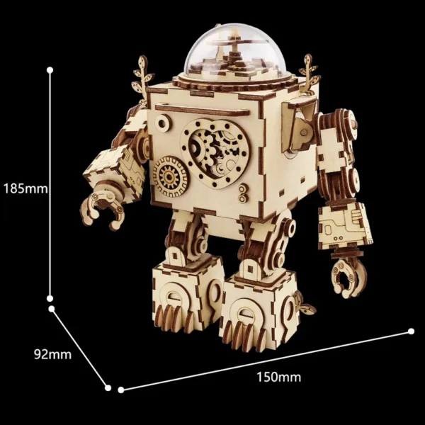 am601 9 AM601 Orpheus - Houten bouwpakket 3D Puzzel Robot Steampunk Robotime/ROKR/Rolife
