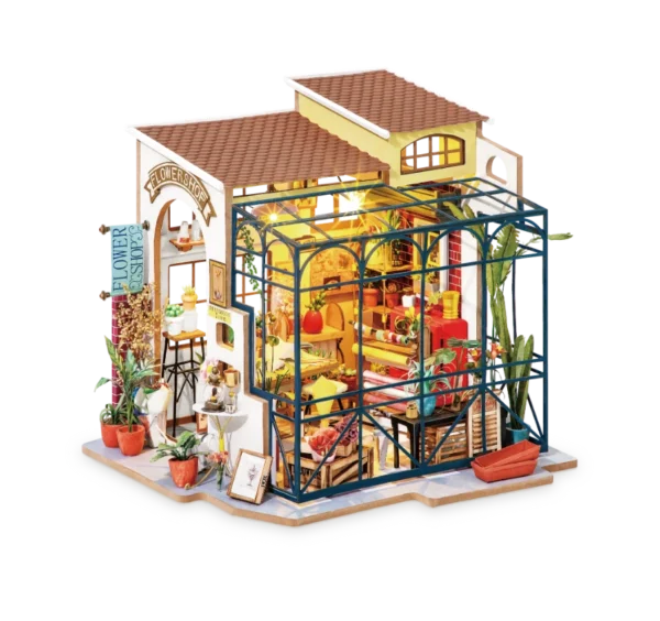 dg143 3 1 DG145 Emily’s Flower Shop - Houten Bouwpakket 3D-Puzzel DIY Robotime/ROKR/Rolife