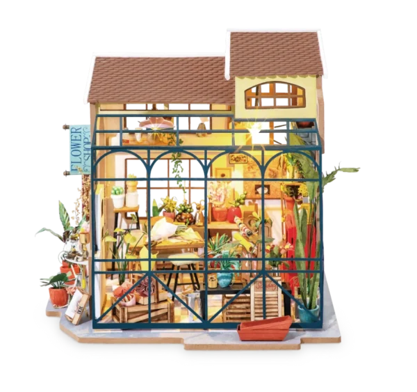 dg143 3 2 DG145 Emily’s Flower Shop - Houten Bouwpakket 3D-Puzzel DIY Robotime/ROKR/Rolife