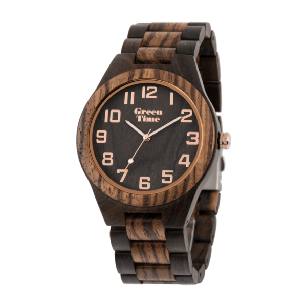 1969875999 GreenTime ZW021O Houten horloge met natuurlijke uitstraling - GreenTime wood watch