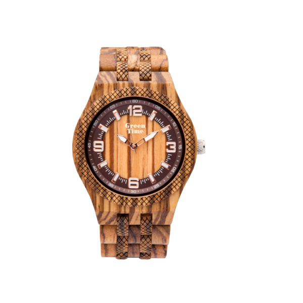 1969918905 GreenTime ZW113A Houten horloge met natuurlijke uitstraling - GreenTime wood watch