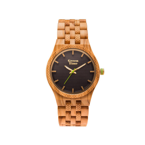1969934340 GreenTime ZW114A Houten horloge met natuurlijke uitstraling - GreenTime wood watch