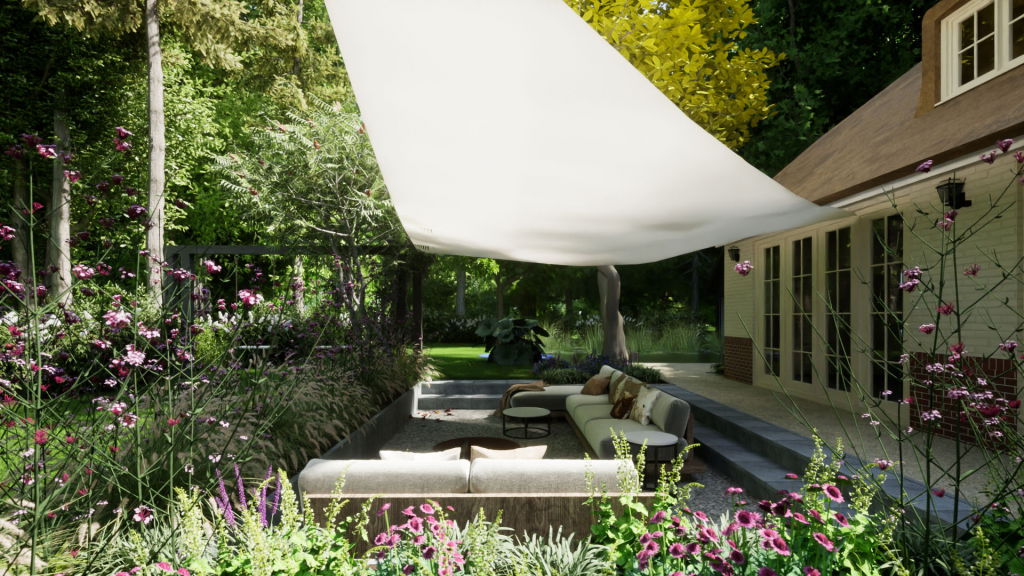 3D ontwerp van Van Raaijen tuinontwerp