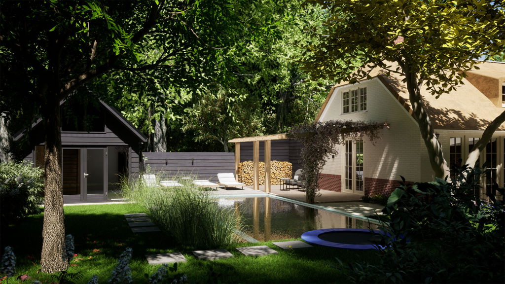 3D ontwerp van Van Raaijen tuinontwerp