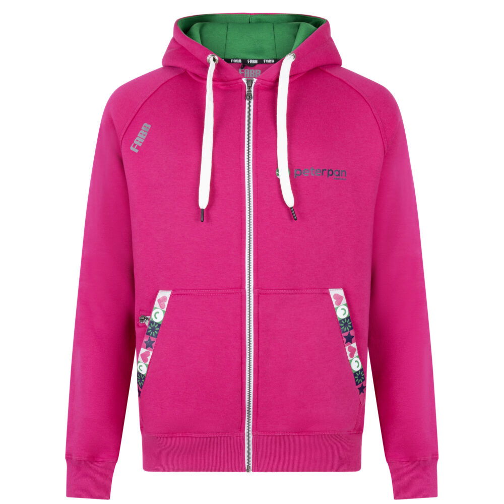 Peter Pan hooded vest unisex fuchsia pink