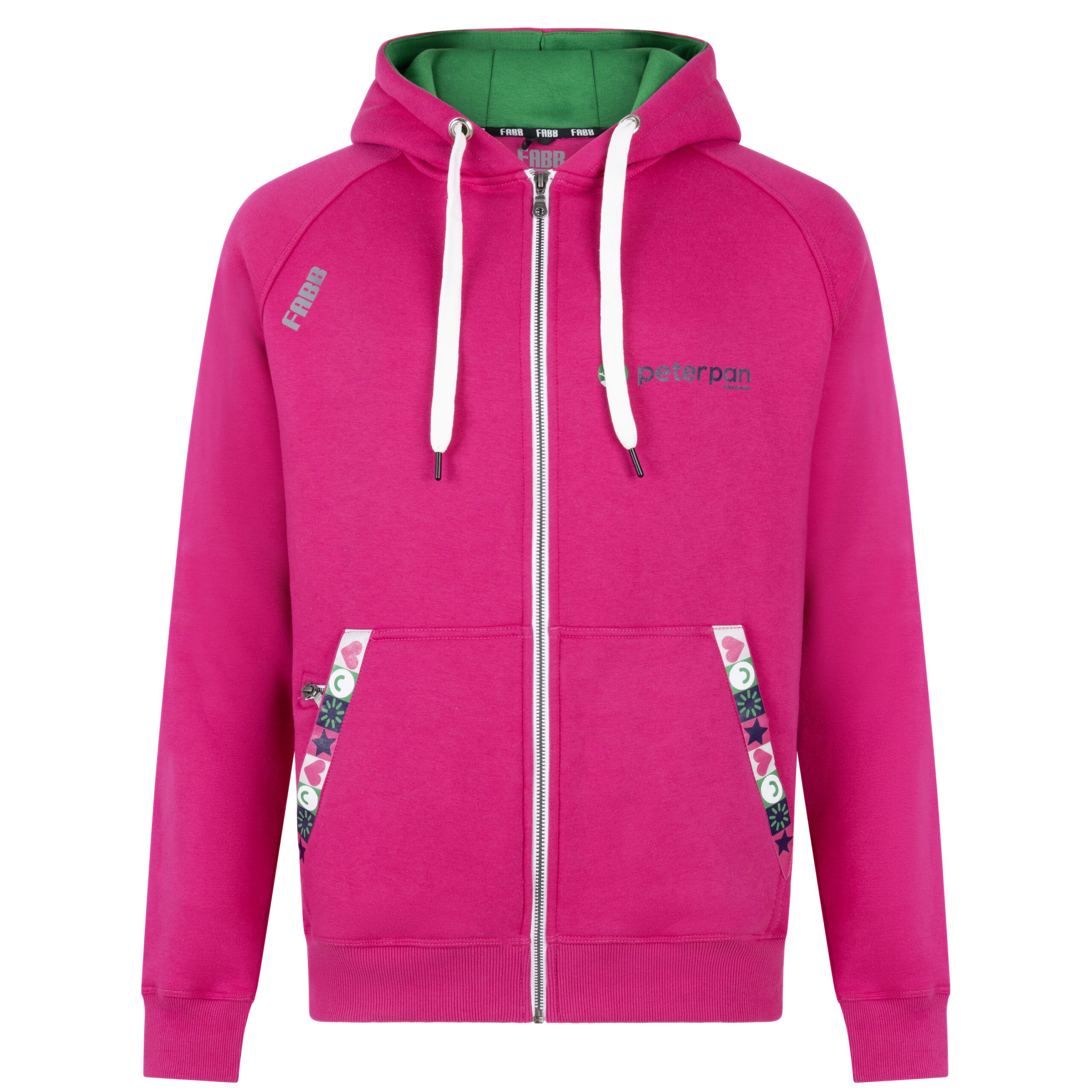 Peter Pan hooded vest unisex fuchsia pink