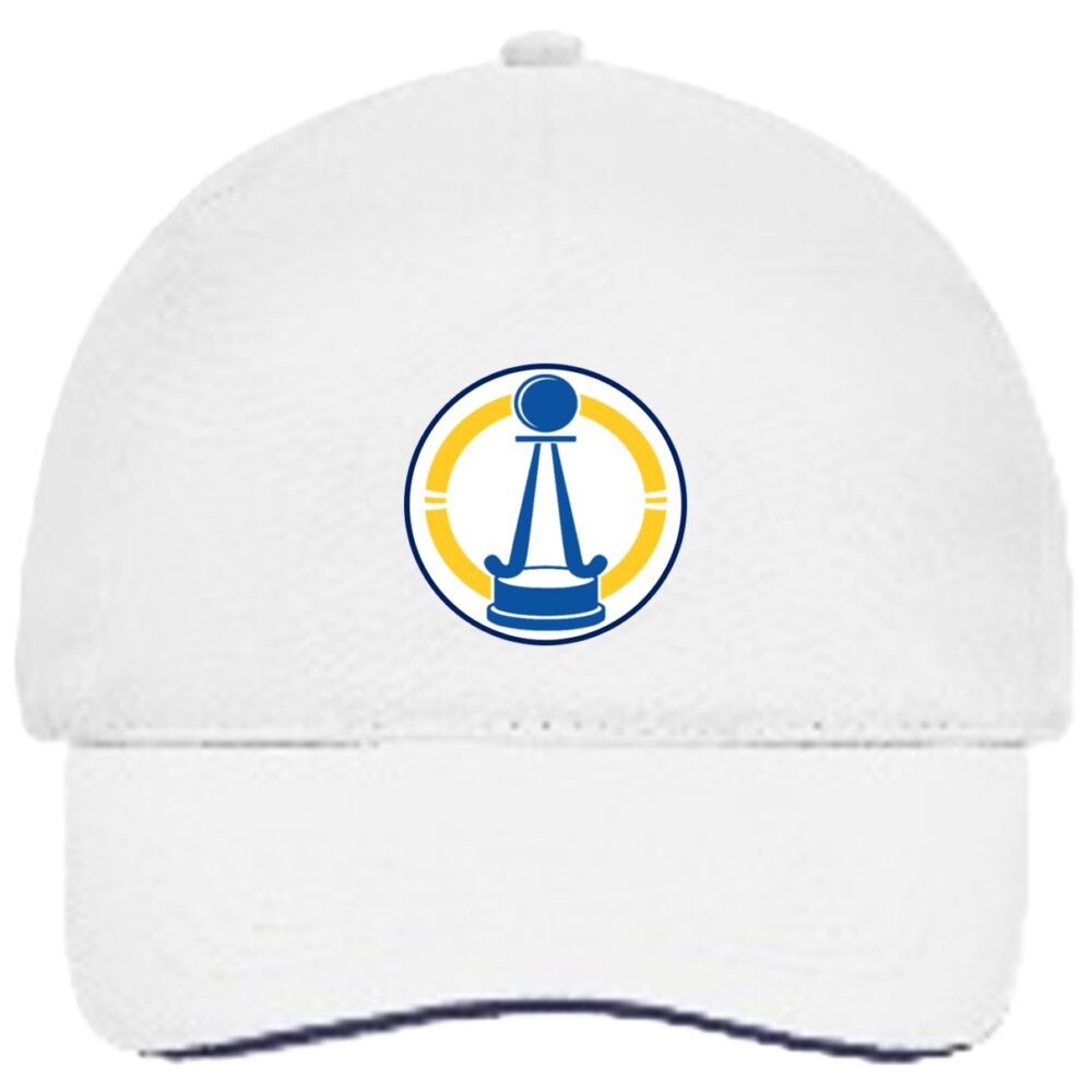 World Masters Hockey 2026 Premium 5-Panel Cap White-Navy