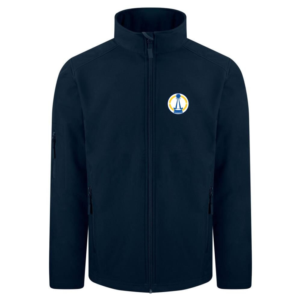 World Masters Hockey 2026 Premium Softshell Jacket in elegant Navy Blue