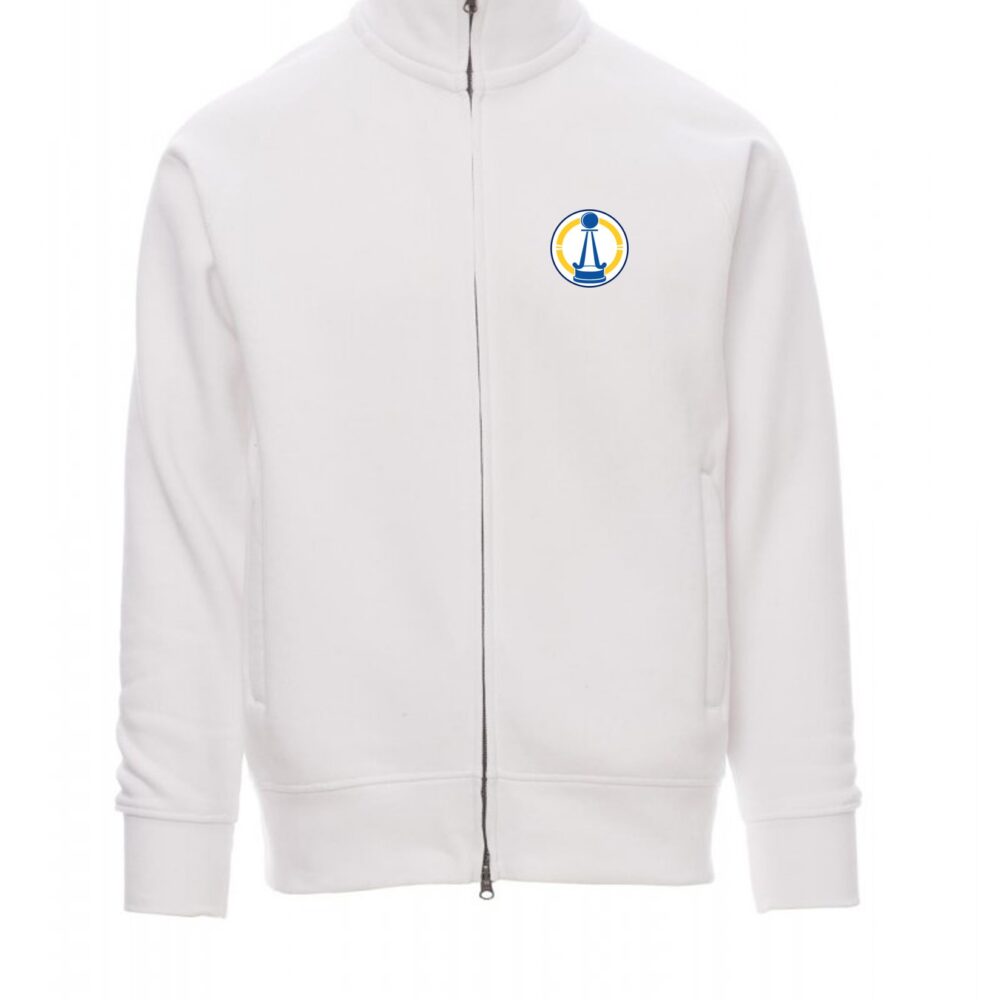 World Masters Hockey 2026 men’s full-zip sweatshirt in white