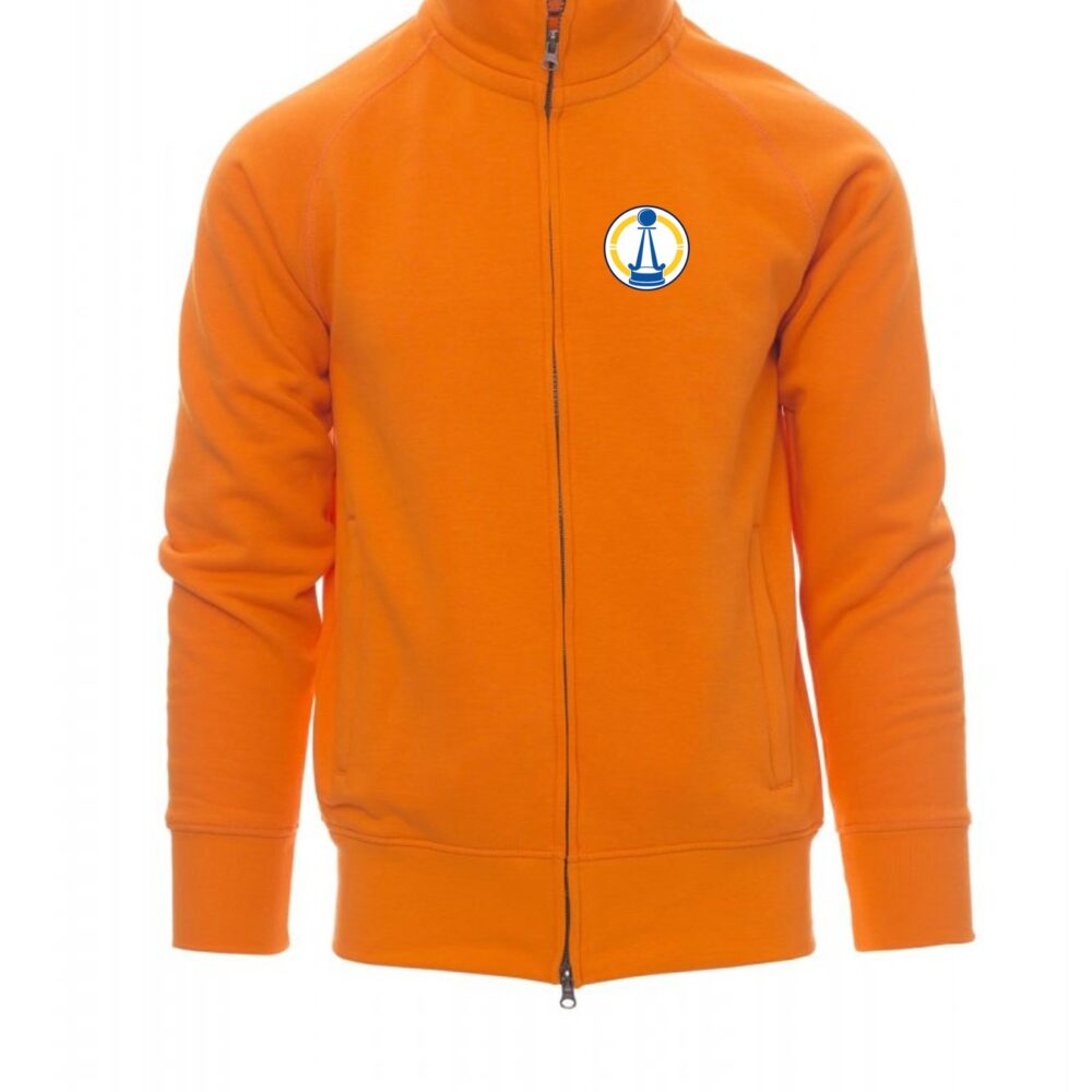 World Masters Hockey 2026 men’s full-zip sweatshirt in Dutch orange
