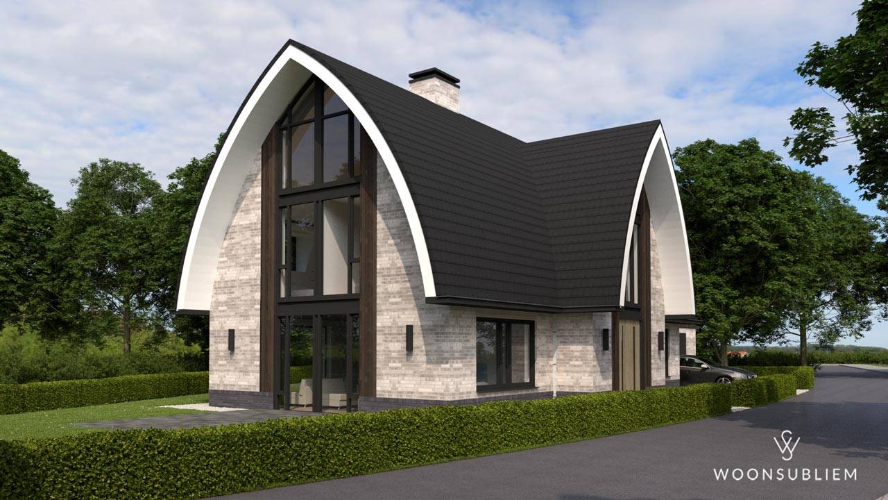 Luxe villa met toogdak en strakke gevels in Blaricum.
