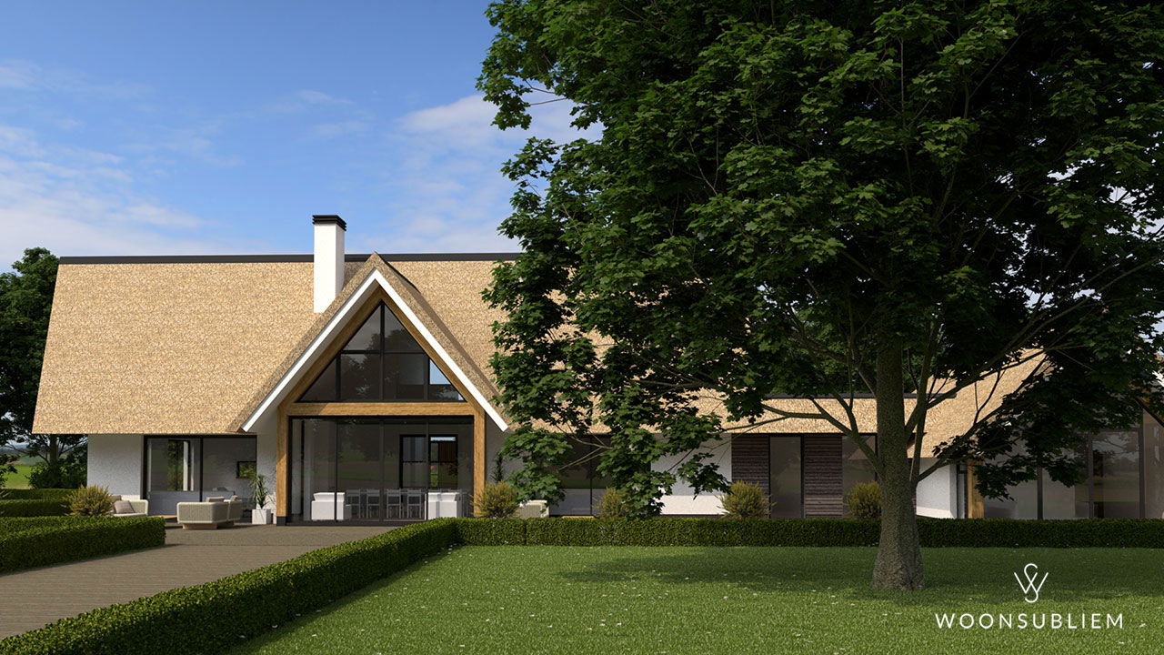 rieten-dak-villa-hoogland-tuin-met-terras-boom