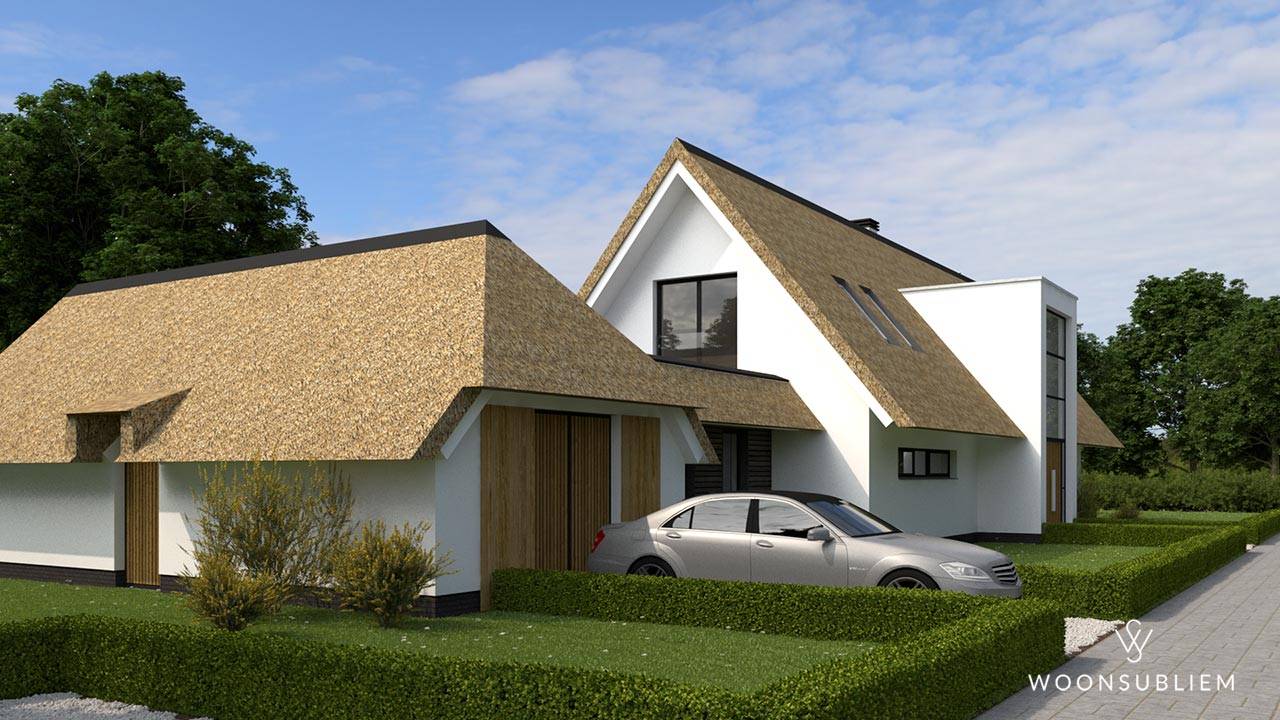 villa-met-rieten-kap