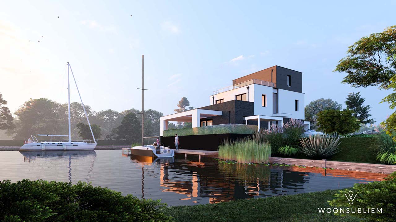 moderne kubistische villa 172 woonsubliem