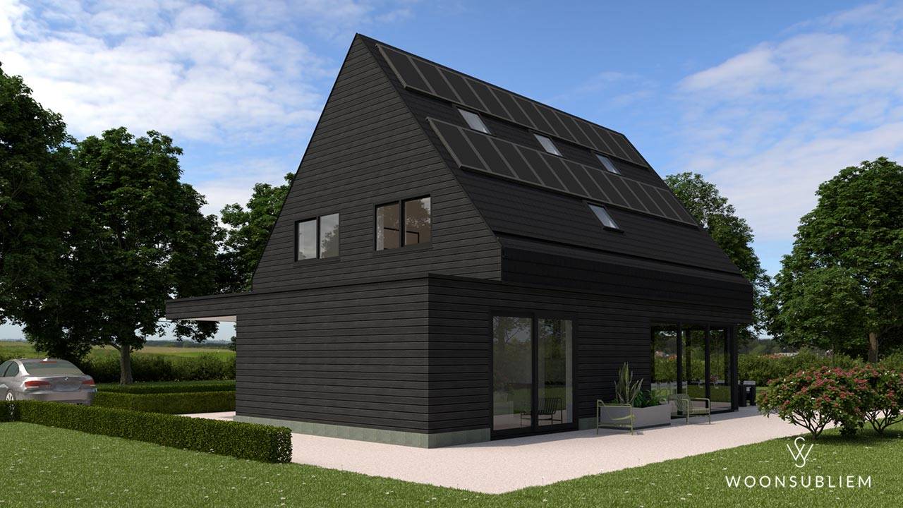 modern woningontwerp zwart tuinzijde