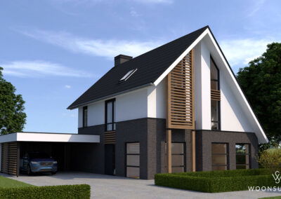 Villa met asymmetrische kap in Veenendaal #314